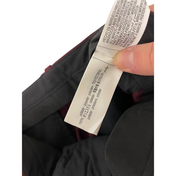 Zara ZW Womens Pants Large L red Burgundy High Waist Straight Leg 2244/119 NWT - Picture 11 of 15